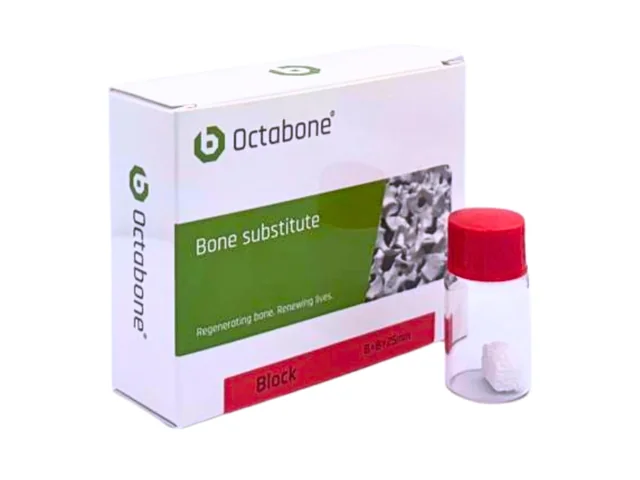 Octabone® Block kutusu ve kırmızı kapaklı kap
