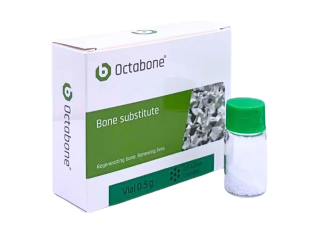 Octabone® Vial 0.5 g kutusu ve yeşil kapaklı vial
